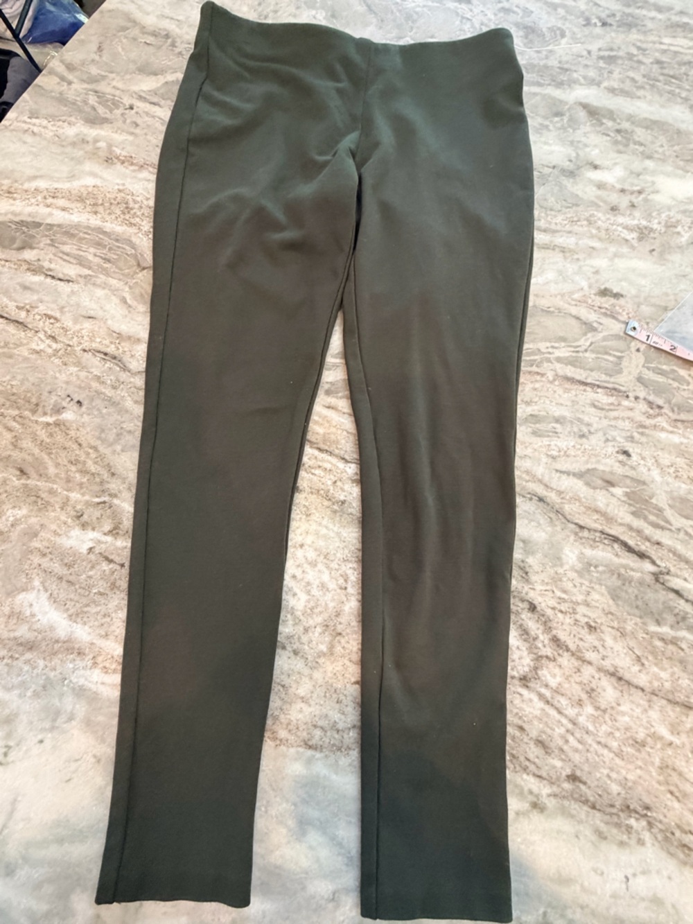 Cremeux Olive Green Leggings Women Small Pull On Stretch Pants